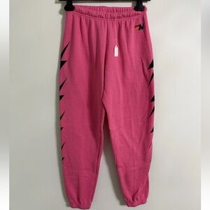 NWT Aviator Nation Bolt Sweatpants Pink Size Small